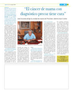 El cáncer de mama con diagnóstico precoz tiene cura