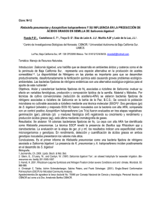 Klebsiella pneumoniae y Azospirillum halopraeferens Y SU