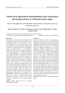 Effects of the application of biostimulants on the tolerance of