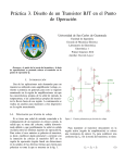 Práctica 3. Dise˜no de un Transistor BJT en el Punto de Operaci´on