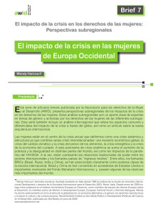 El impacto de la crisis en las mujeres de Europa Occidental