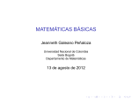 matemáticas básicas - Universidad Nacional de Colombia