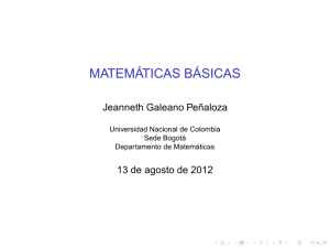 matemáticas básicas - Universidad Nacional de Colombia