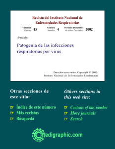 Patogenia de las infecciones respiratorias por virus