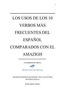 los usos de los 10 verbos más frecuentes del español comparados
