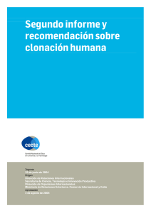 Segundo informe y recomendación sobre clonación humana