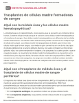 Trasplantes de células madre formadoras de sangre