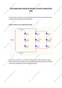 Guía rápida sobre cálculo de tensión, corriente y potencia de LEDs