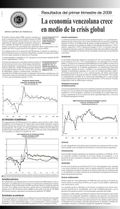 La econom&iacute;a venezolana crece en medio de la crisis global