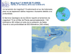 Magnitud 7.0 MAR DE FLORES