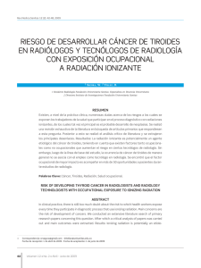 riesgo de desarrollar cáncer de tiroides en radiólogos y tecnólogos