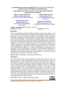 las herramientas del marketing y las tic`s: su uso en las