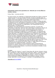 Presentaci&oacute;n cl&iacute;nica de los pacientes con infecci&oacute;n por el virus