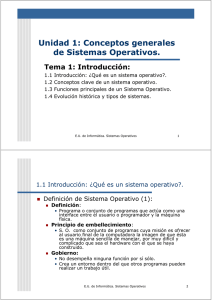 Unidad 1: Conceptos generales de Sistemas Operativos.
