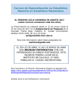 Carrera de Especialización en Estadística Maestría en Estadística