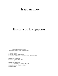 Isaac Asimov Historia de los egipcios