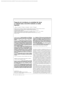 Proyección de la incidencia y la mortalidad del cáncer en Cataluña