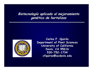 Biotecnología aplicada al mejoramiento genético de