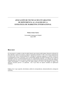 aplicación de tecnicas multivariantes de dependencia al analisis de