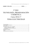 3º ESO TECNOLOGÍA, PROGRAMACIÓN Y ROBÓTICA Curso 2016