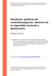 Honduras: políticas de contrainsurgencia, doctrina