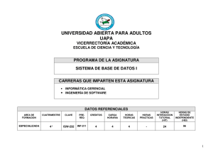 Sistema de Base de Datos I