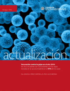 Vacunación contra la gripe en el año 2016