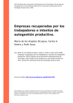 Empresas recuperadas por los trabajadores e intentos de