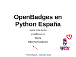 OpenBadges en Python España - La Página de Jesús Cea Avión