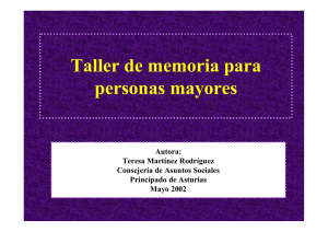Taller de memoria para personas mayores