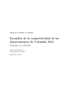 Escalafón de la competitividad de los departamentos de Colombia