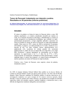 Tumor de Pancoast: tratamiento con intención curativa. Resultados