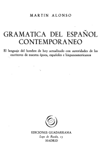 gramática del español contemporáneo