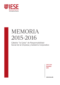 MEMORIA 2015-2016 - IESE Business School