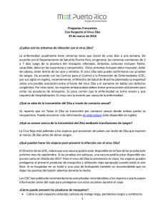 1 Preguntas Frecuentes Con Respecto al Virus Zika 23 de marzo de
