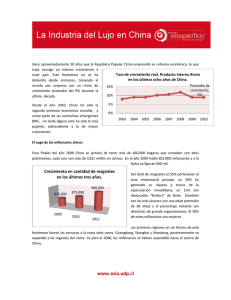La Industria del Lujo en China. (Informes Ceap)