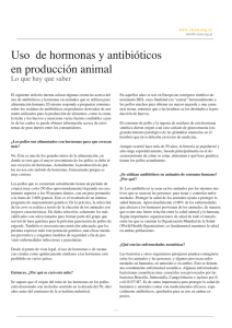 Uso de hormonas y antibióticos en producción animal