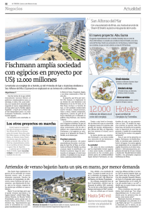 Fischmann amplía sociedad con egipcios en proyecto por