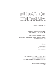 flora de colombia - Facultad de Ciencias