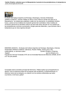 Cambio Climático: advierten que en la Mesopotamia el aumento de