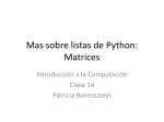 Matrices en Python. Clase 14