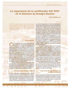 La experiencia de la certificaci&oacute;n ISO 9001 en la Gerencia de
