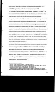 deuda externa y readecuar la economía a un