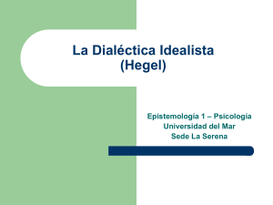 La Dialéctica Idealista (Hegel)