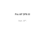 Pre AP SPN III