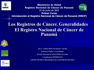 ¿QUE ES UN REGISTRO DE CÁNCER?