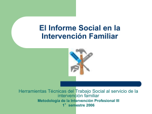 El Informe Social en la Intervención Familiar