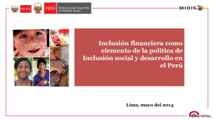 Inclusión financiera como elemento de la política de Inclusión social
