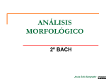 análisis morfológico de palabras:segmentación