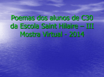 Poemas dos alunos de C30 da Escola Saint Hilaire – III Mostra Virtual